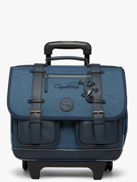 Wheeled Schoolbag 2 Compartments Vintage Color Cameleon Blue vintage color CR38