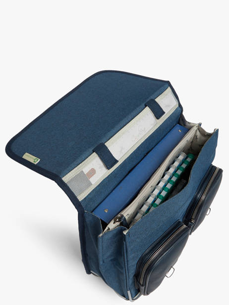 Wheeled Schoolbag 2 Compartments Vintage Color Cameleon Blue vintage color CR38 other view 2
