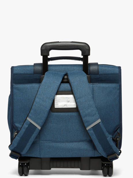 Wheeled Schoolbag 2 Compartments Vintage Color Cameleon Blue vintage color CR38 other view 3