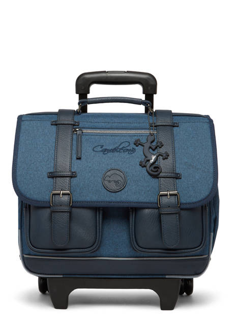 Wheeled Schoolbag 2 Compartments Vintage Color Cameleon Blue vintage color CR38 other view 6