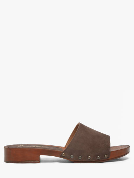 Mules En Cuir Semerdjian Marron women IOLE