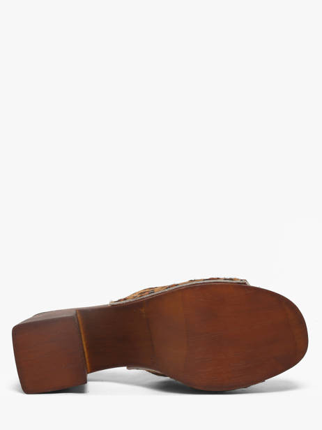 Heeled Slippers In Leather Semerdjian Beige accessoires LAILA other view 4