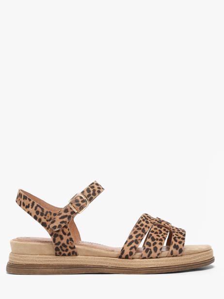 Sandals In Leather Tamaris Beige accessoires 46