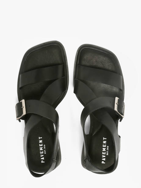 Heeled Sandals In Leather Pavement Black accessoires 25273 other view 3