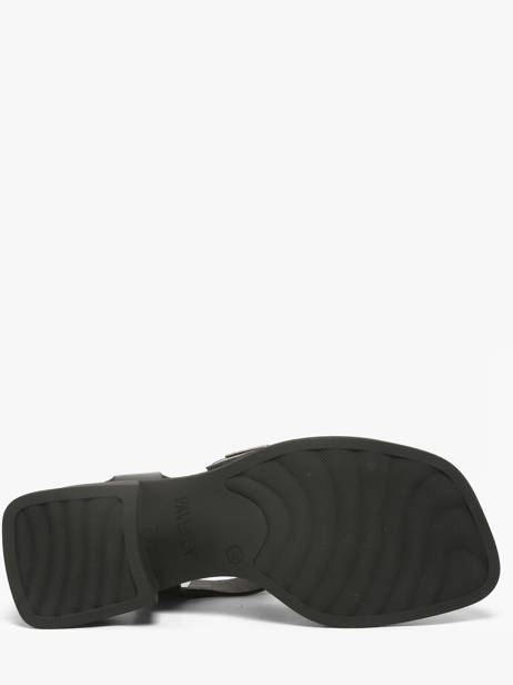 Heeled Sandals In Leather Pavement Black accessoires 25273 other view 4