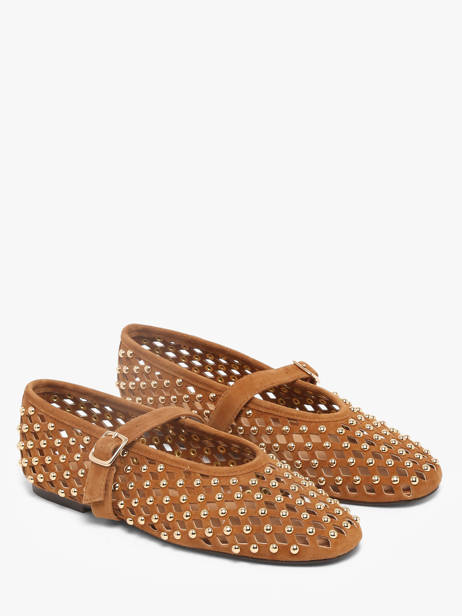 Ballerines Avec Brides En Cuir Inuovo Marron accessoires NK003KCC vue secondaire 1