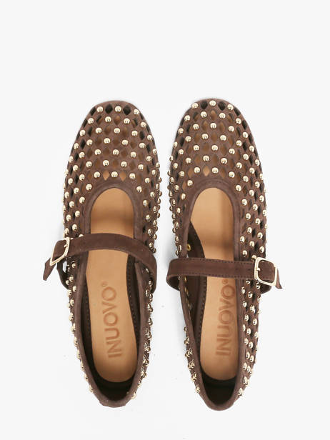 Ballerines Avec Brides En Cuir Inuovo Marron accessoires NK003KDR vue secondaire 3