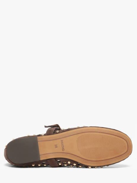 Ballerines Avec Brides En Cuir Inuovo Marron accessoires NK003KDR vue secondaire 4