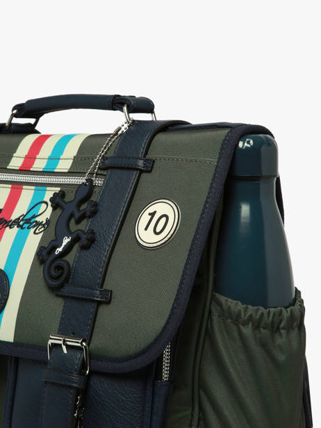 Satchel 2 Compartments Cameleon Blue vintage urban CA38 other view 6