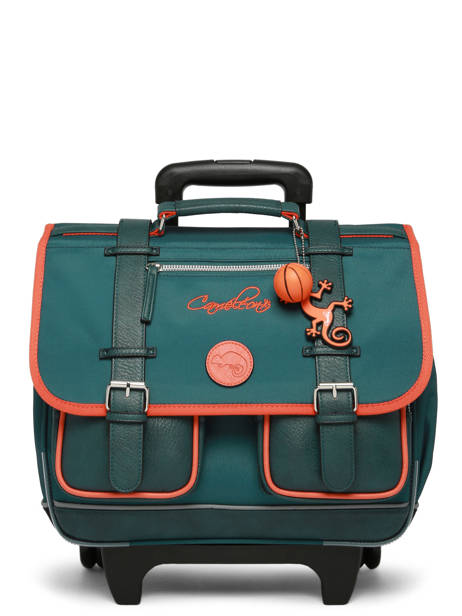Wheeled Schoolbag 2 Compartments Cameleon Orange vintage urban CR38 other view 8