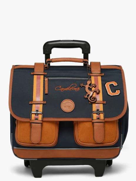 Wheeled Schoolbag 2 Compartments Cameleon Blue vintage urban CR38