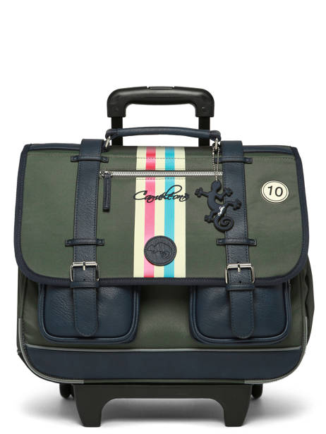 3-compartment Wheeled Satchel Vintage Urban Cameleon Green vintage urban CR41 other view 6