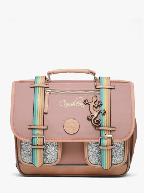 Satchel For Kids 2 Compartments Cameleon Pink vintage fantasy CA35