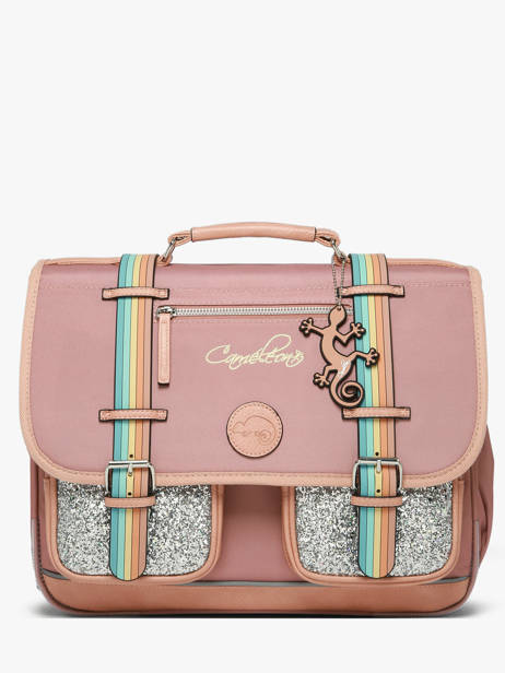 Satchel For Kids 2 Compartments Vintage Fantasy Cameleon Pink vintage fantasy CA38
