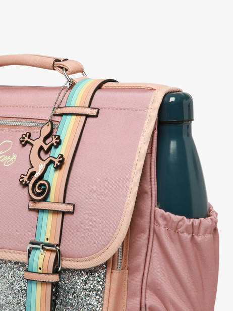 Satchel For Kids 2 Compartments Vintage Fantasy Cameleon Pink vintage fantasy CA38 other view 4