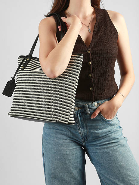 Sac Porté épaule Raphia Milano Noir raphia RA260201 vue secondaire 1