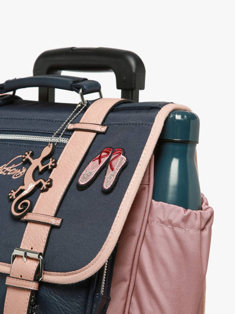 Wheeled Schoolbag For Kids 2 Compartments Vintage Fantasy Cameleon Blue vintage fantasy CR38 other view 5