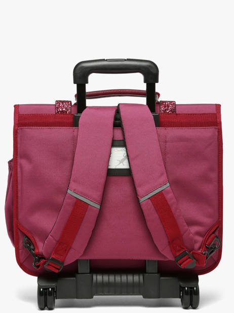 3-compartment Wheeled Satchel Vintage Fantasy Cameleon Violet vintage fantasy CR41 other view 3