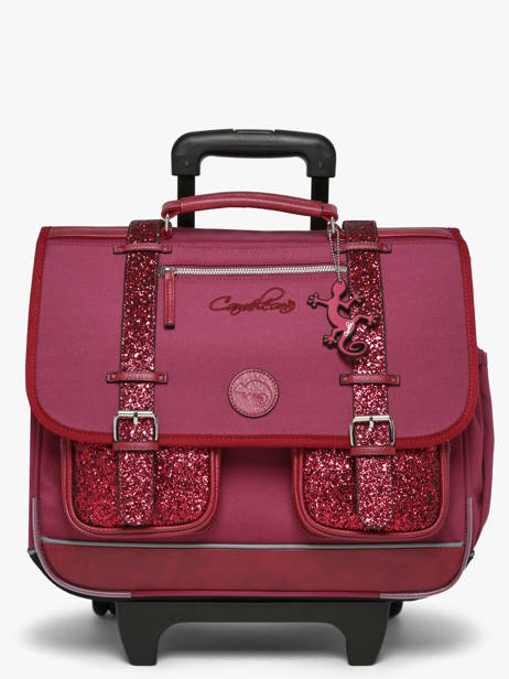 3-compartment Wheeled Satchel Vintage Fantasy Cameleon Violet vintage fantasy CR41 other view 6