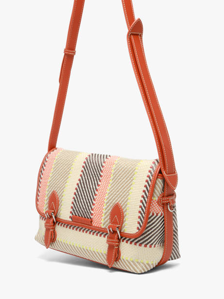 Raffia And Leather Loulou Crossbody Bag Paul marius Multicolor raphia LOULORAP other view 1
