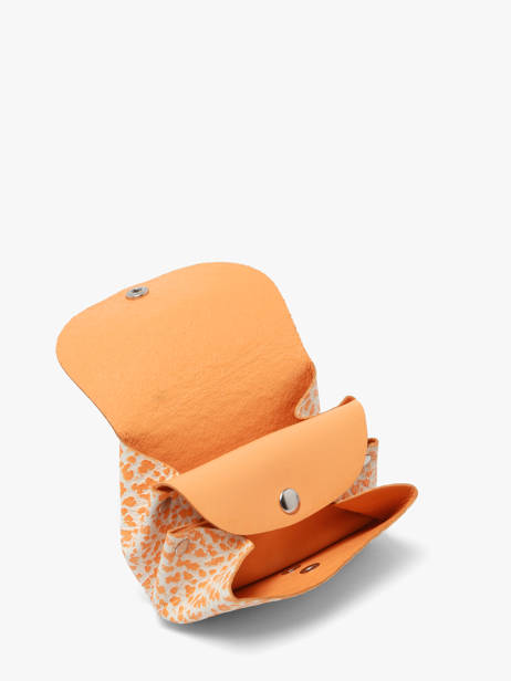 Leather Gustave Orangeade Coin Purse Paul marius Orange orangeade GUSTAORA other view 1
