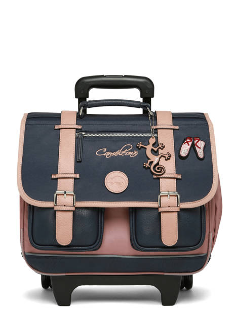 Cartable à Roulettes Enfant 2 Compartiments Vintage Fantasy Cameleon Bleu vintage fantasy CR38 vue secondaire 8