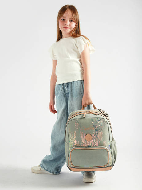 2-compartment Backpack Cameleon Pink vintage fantasy SO40 other view 2