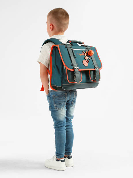 Satchel For Kids 2 Compartments Cameleon Orange vintage urban CA35 other view 1