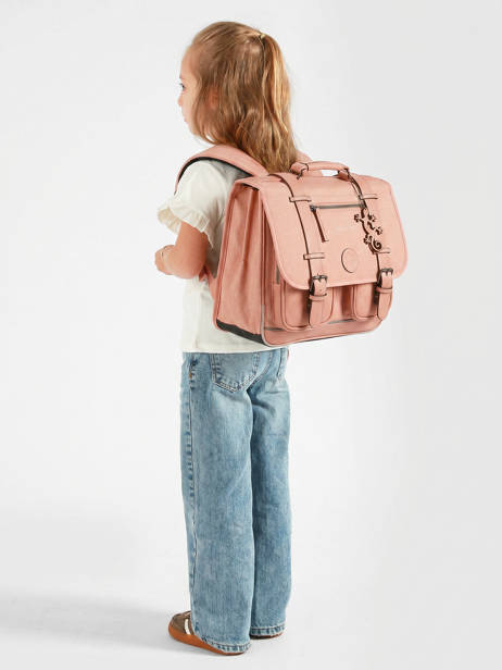 Satchel 2 Compartments Cameleon Pink vintage color CA38 other view 1