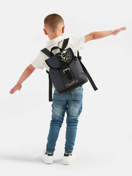 1 Compartment Backpack Cameleon Gray vintage urban SD25 other view 2