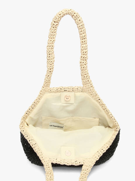 Sac Porté épaule Galets Papier Les tropeziennes Noir galets TZ02 vue secondaire 2