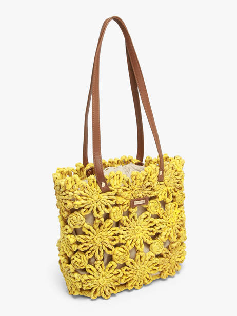 Sac Porté épaule Mediterranee Papier Les tropeziennes Jaune mediterranee TZ02 vue secondaire 1