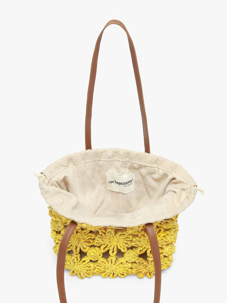 Sac Porté épaule Mediterranee Papier Les tropeziennes Jaune mediterranee TZ02 vue secondaire 2