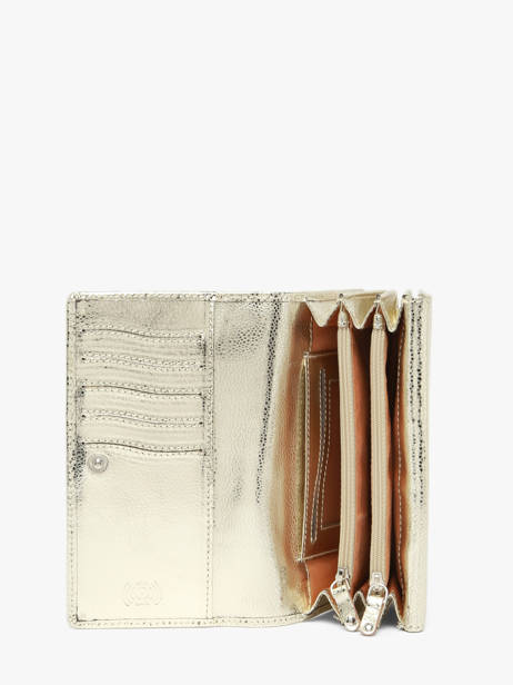 Leather Caviar Wallet Crinkles Gold caviar 14001 other view 1