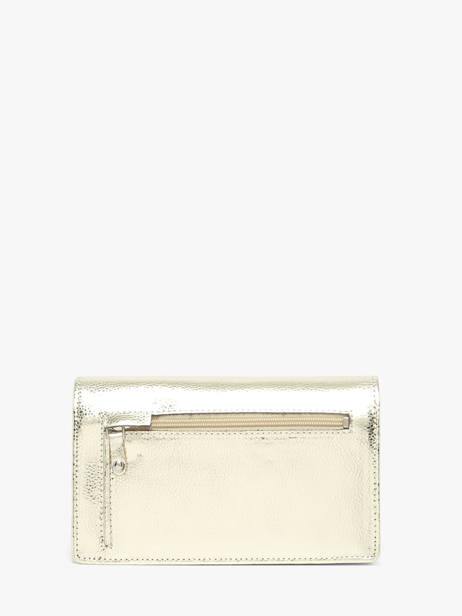 Leather Caviar Wallet Crinkles Gold caviar 14001 other view 3