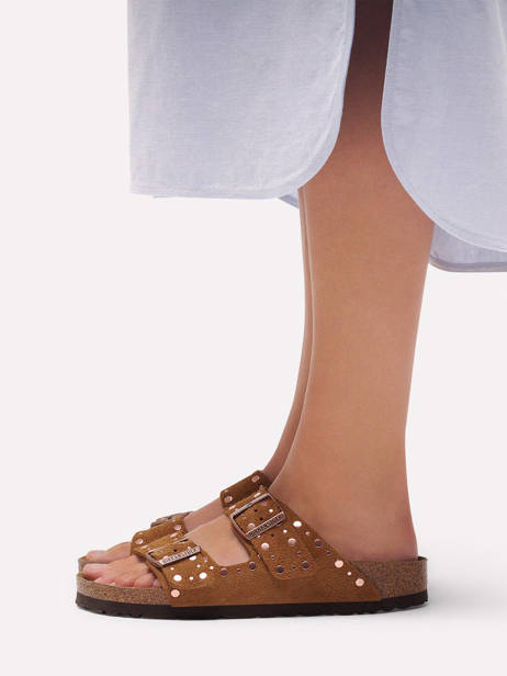 Mules Arizona Rivet En Cuir Birkenstock Marron women 1031731 vue secondaire 1