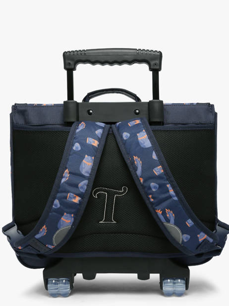2-compartment Wheeled Satchel Tann's Blue les fantaisies g 43155 other view 3