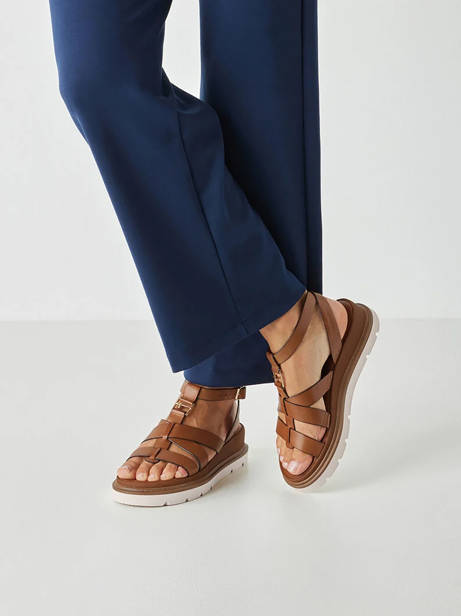 Sandals In Leather Tamaris Brown women 46 other view 1