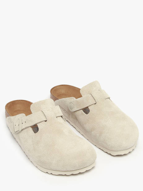 Mules Boston En Cuir Birkenstock Blanc women 1031662 vue secondaire 2