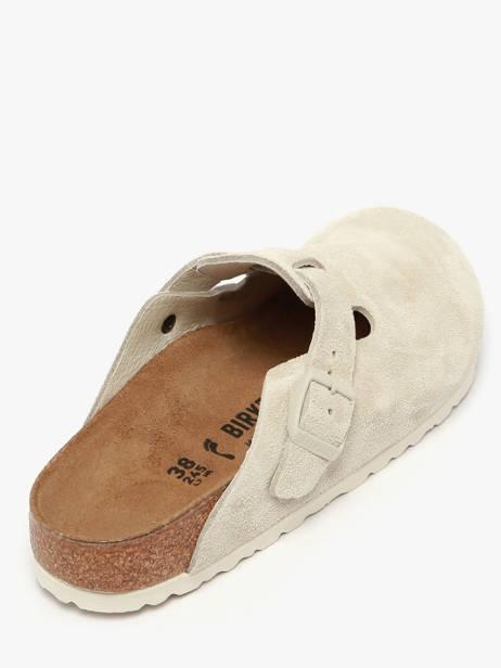 Mules Boston En Cuir Birkenstock Blanc women 1031662 vue secondaire 3