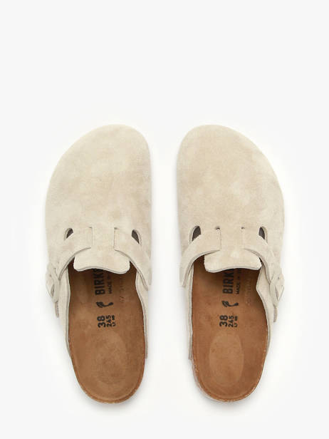 Mules Boston En Cuir Birkenstock Blanc women 1031662 vue secondaire 4