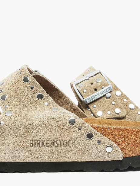 Mules Arizona Rivet En Cuir Birkenstock Beige women 1029390 vue secondaire 3