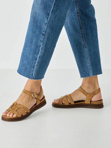 Sandals In Leather Tamaris Brown women 46 other view 1