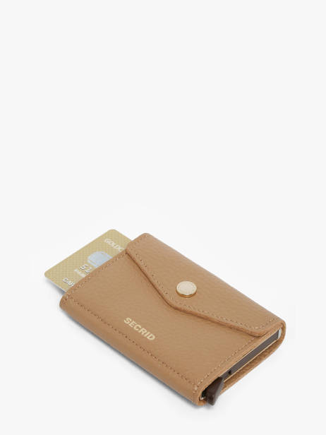 Porte-cartes Pebble Envelope Cuir Secrid Marron pebble EPE vue secondaire 2