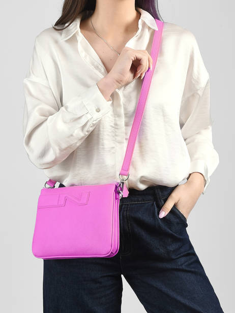 Sac Bandoulière Milano Cuir Nathan baume Rose n city 3 vue secondaire 1