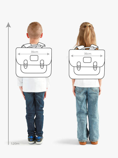 1 Compartment Satchel Hello hossy Brown cool kids 5 other view 1