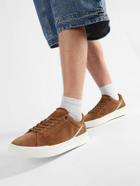 Sneakers En Cuir Tommy hilfiger Marron men 5880GVQ vue secondaire 1