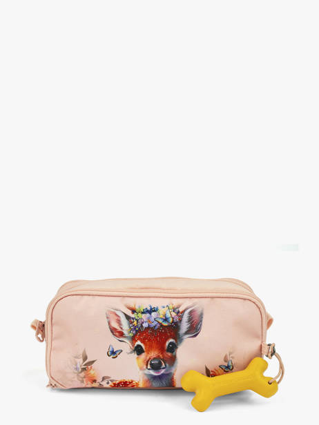 Pencil Case 3 Compartments Rowan 2.0 Stones and bones Pink girls G