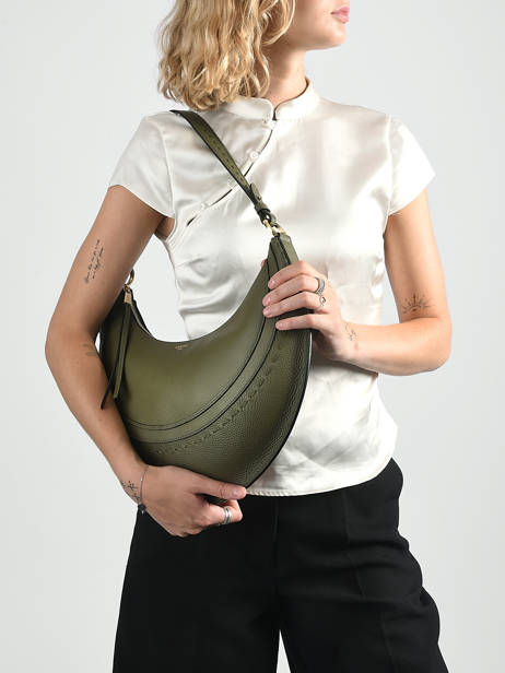 Medium Leather Hobohème Hobo Bag Lancel Green hoboheme A14217 other view 1