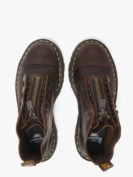 Platform Boots In Leather Dr martens Brown women 40910200 other view 3